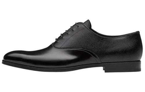 PRADA Saffiano Dress Shoes Men's Black