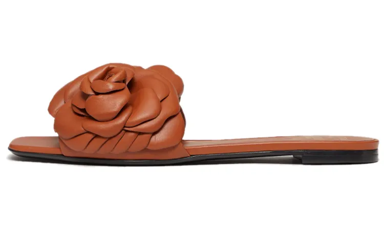 Valentino Atelier Slide Slippers Women's Brown