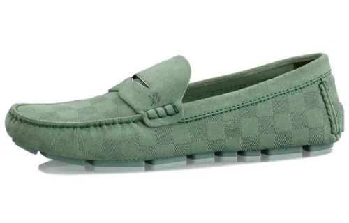 LOUIS VUITTON Shade Top Grain Cow Leather Casual Shoes Men's Sea Green