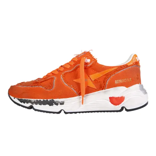 Golden Goose Running Sole Low top Casual Shoes Men's Orange Distressed