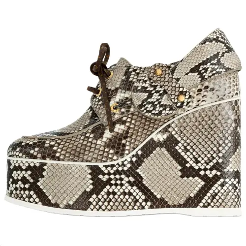 LOUIS VUITTON Cove Wedge Heel High Heels 7.5cm Women's Brown