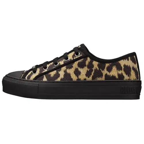 DIOR Walk'n'Dior Low top Skateboard Shoes Women's Leopard Print