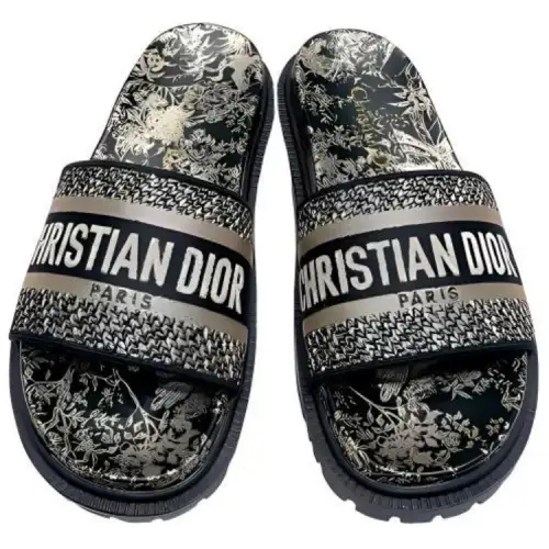 DIOR Dway Slide Slippers Women's Black