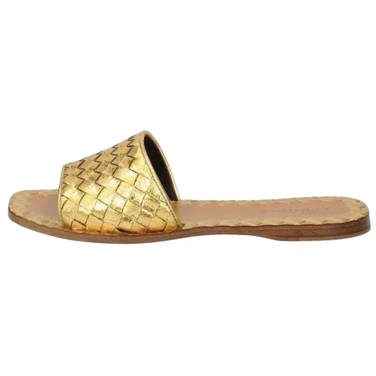 Bottega Veneta Slide Slippers Women's Gold