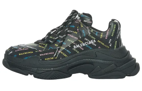 Balenciaga Triple S AllOver Logo Black Multicolor Women's