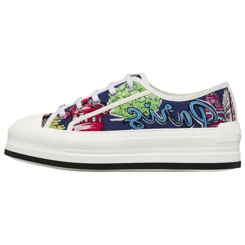 DIOR Walk'n'Dior Souvenir Low top Canvas Shoes Women's Blue