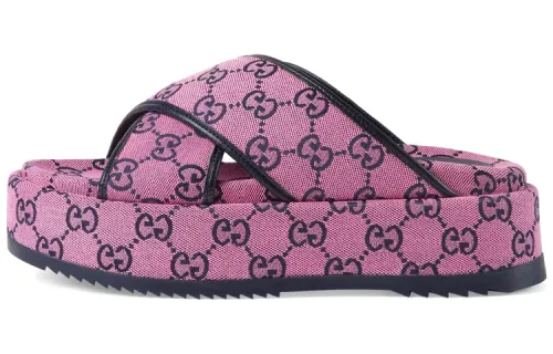 GUCCI Slide Slippers Women's Pink/Black
