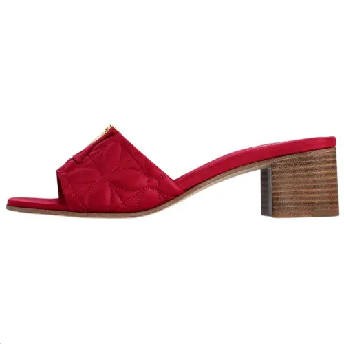 LOUIS VUITTON Capri Slide Slippers 4.5cm Women's Red