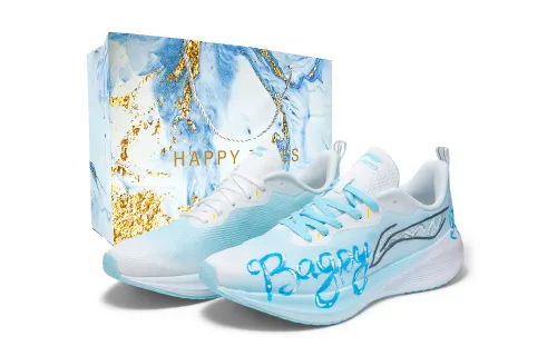 Li Ning Wuyue Slip Resistant, Abrasion Resistant, Breathable Low top Running Shoes Men's Blue