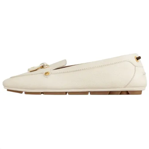 LOUIS VUITTON Flore Cow Leather Casual Shoes Women's Ecru