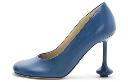 LOEWE Toy Sheepskin Slim Heel High Heels 9cm Women's Blue
