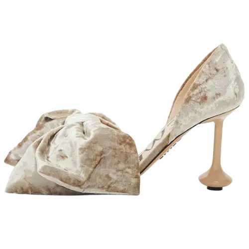 LOEWE Toy Bow 90mm Velvet Sandals