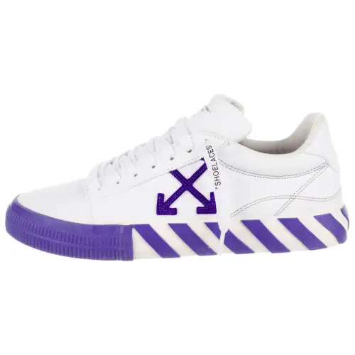 OFF WHITE Vulcanised Low Top Canvas Low top Stylish Skateboarding Shoes Women's White Blue