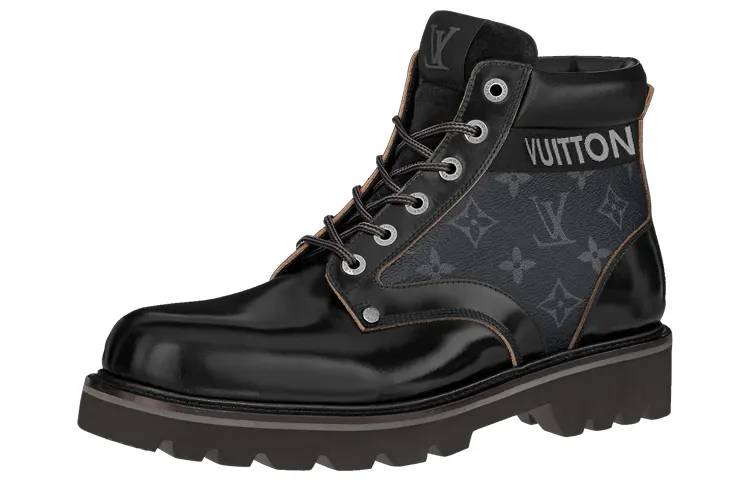 LOUIS VUITTON Oberkampf Ankle Sneakers 'Monogram Black'