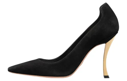 DIOR D Fame Slim Heel High Heels 10cm Women's Black
