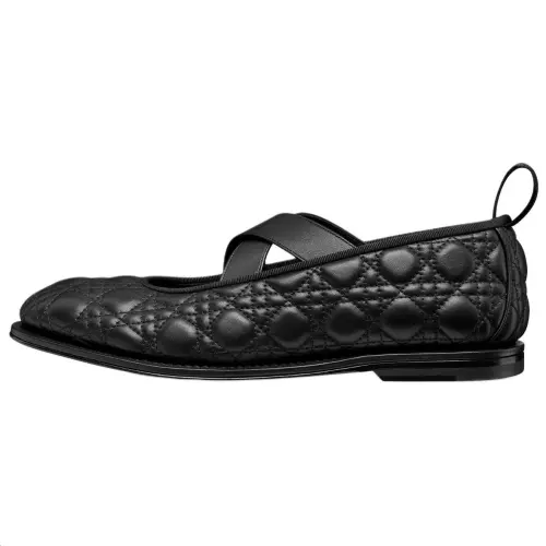 DIOR Tendu Cow Leather Mary Jane Shoes Men's Black