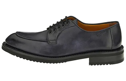 FERRAGAMO Ferragamo first layer cowhide derby shoes men's black