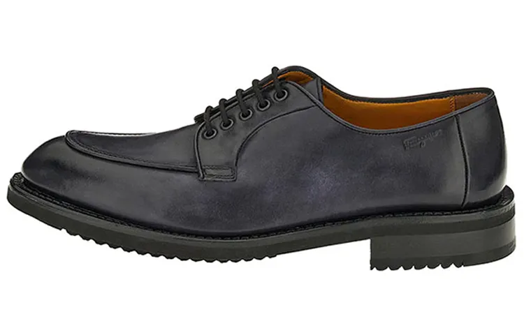 FERRAGAMO Ferragamo first layer cowhide derby shoes men's black