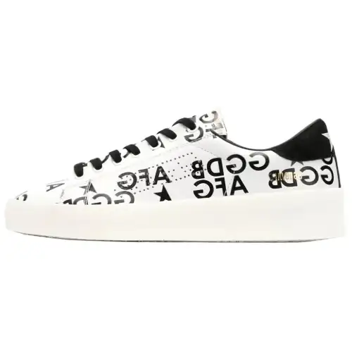 Golden Goose Skateboard Shoes Women's Low Top Black/White