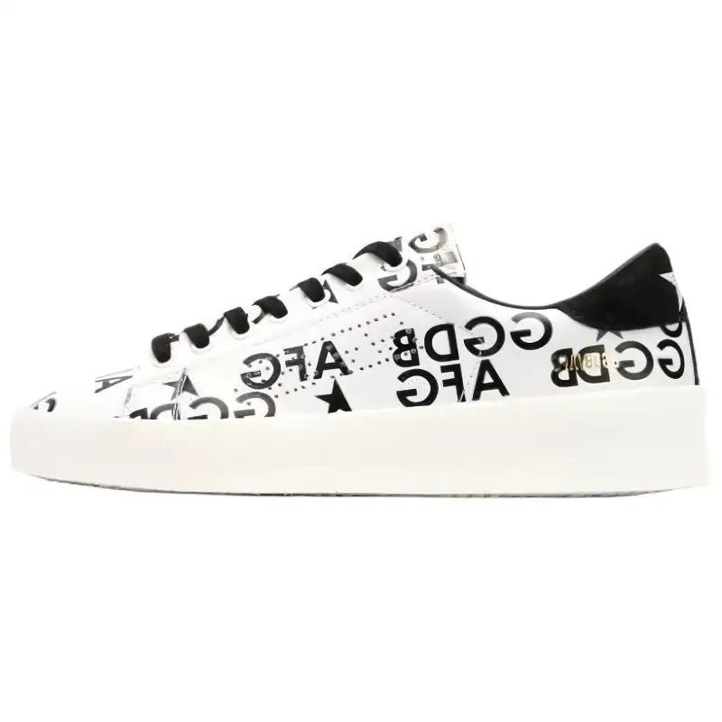 Golden Goose Skateboard Shoes Women's Low Top Black/White
