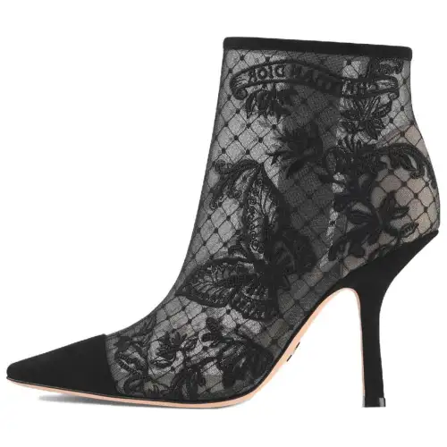 DIOR Capture Suede Ankle Boots Women's Black