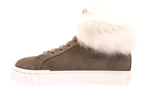 MIU MIU High top Stylish Skateboarding Shoes Women's Brown