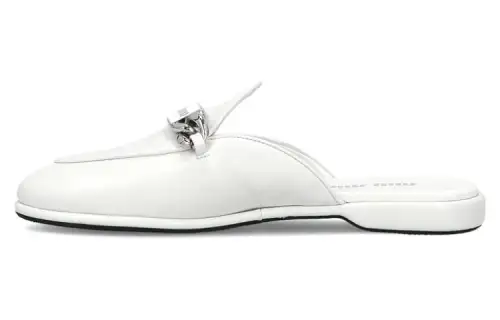 MIU MIU Closed Toe Slippers Women's White