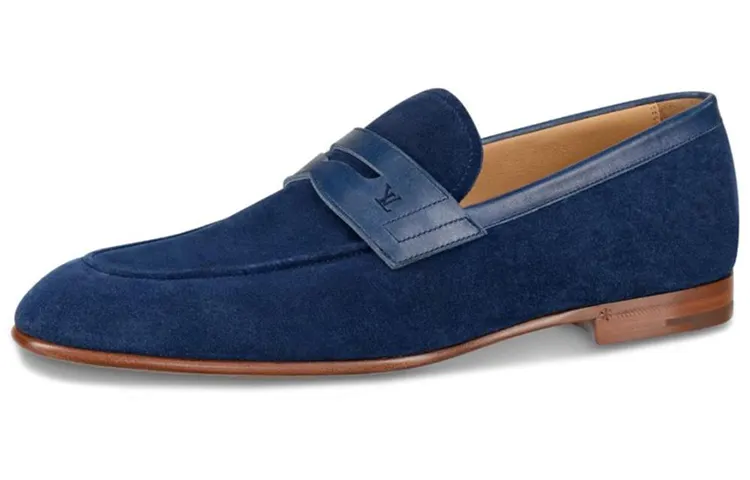 LOUIS VUITTON Saint Georges Casual Shoes Men's Blue
