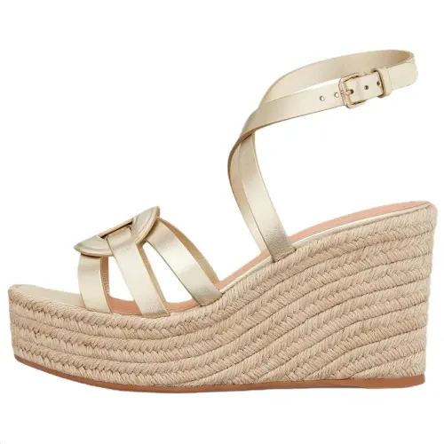 DIOR D Club Leather One Strap Sandals 9.5cm Women's Gold