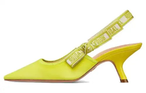 DIOR J'Adior Irregular Heel High Heels 6.5cm Women's Olive Green