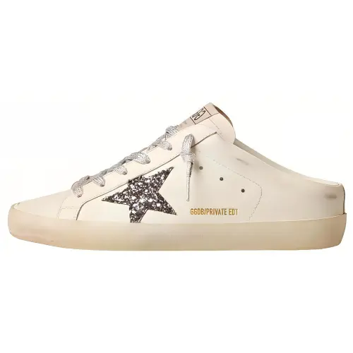 Golden Goose Super Star Sabot Leather Low top Skateboard Shoes Women's Gray