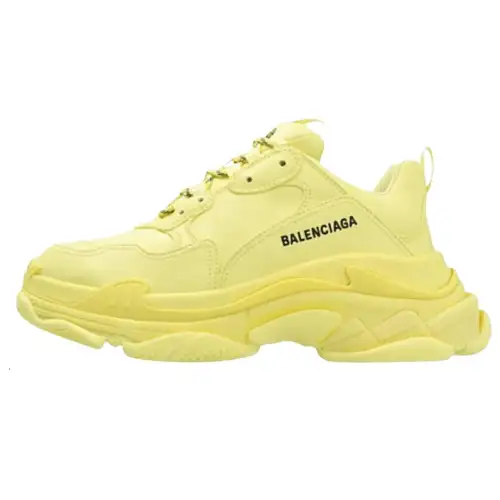 Balenciaga Triple S Low top Chunky Sneakers Men's Yellow