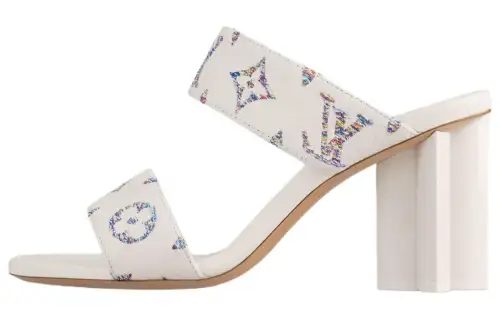 LOUIS VUITTON Silhouette Slide Slippers Women's Beige