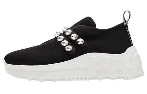 MIU MIU Fabric Low top Casual Shoes Women's Black