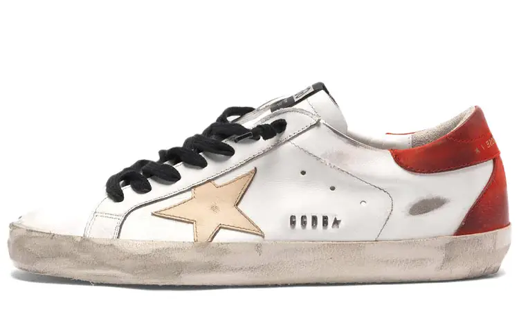 Golden Goose Super Star Skateboard Shoes Men's Low Top White/Red