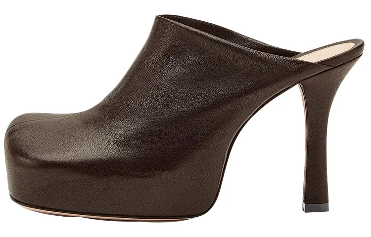 Bottega Veneta Mul Slim Heel High Heels Women's Brown