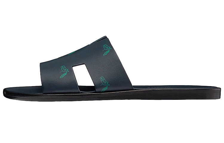HERMES Izmir Slide Slippers Men's Dark Blue