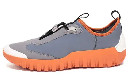 PRADA Casual Shoes Men's Low Top Gray Orange