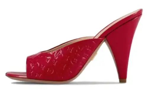 LOUIS VUITTON Slide Slippers Women's Red