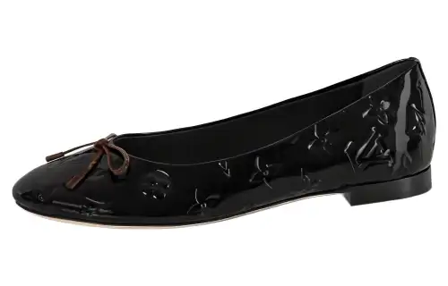 LOUIS VUITTON NINA Cow Leather Women's Casual Shoes Women's Black