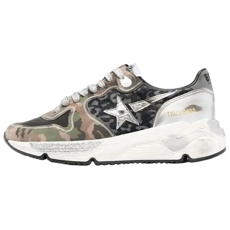 Golden Goose Running Sole Casual Shoes Women's Low Top Camouflage