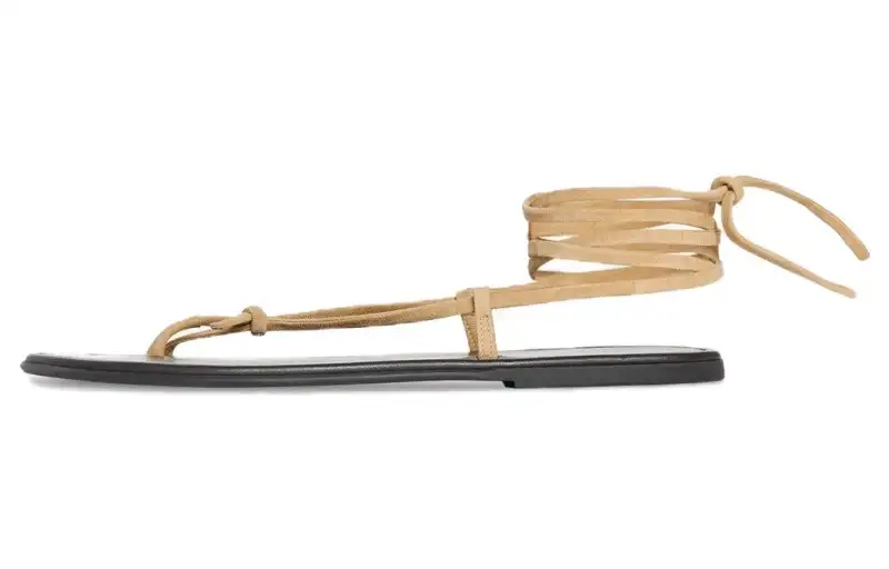 THE ROW Suede Beach Sandals Women's Beige