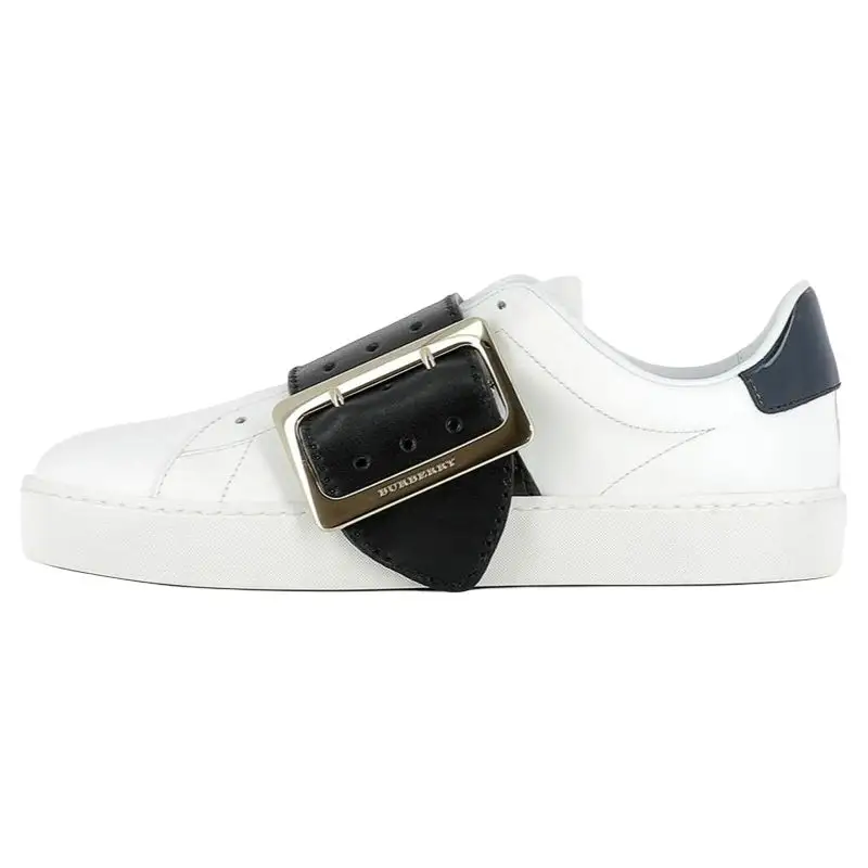 Burberry Low top Skateboard Shoes Men's Black White
