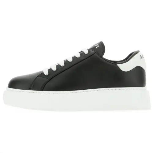 PRADA Leather Low top Skateboard Shoes Women's Black