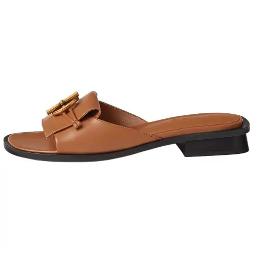 HERMES Slide Slippers Women's Brown