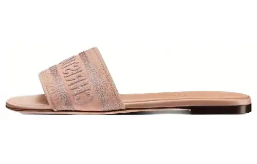 DIOR Dway Open Toe Slide Slippers Women's Beige