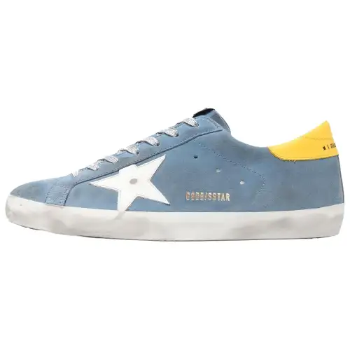 Golden Goose Super Star Low top Skateboard Shoes Men's Blue White Yellow