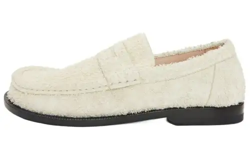 LOEWE Campo Brushed Suede Loafers