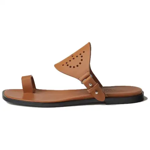 HERMES Hera Slide Slippers Women's Brown
