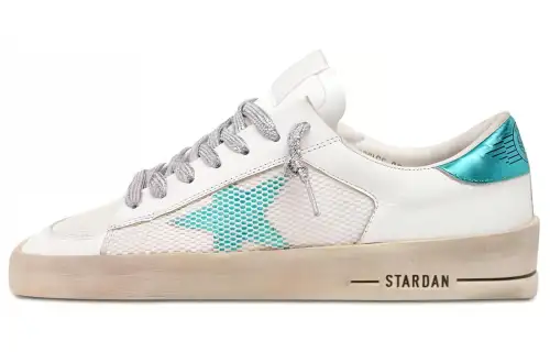 Golden Goose Low top Stylish Skateboarding Shoes Women's White Distressed